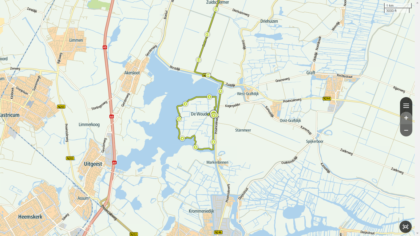 De Woude, rondje rennen inclusief fietsen naar huis