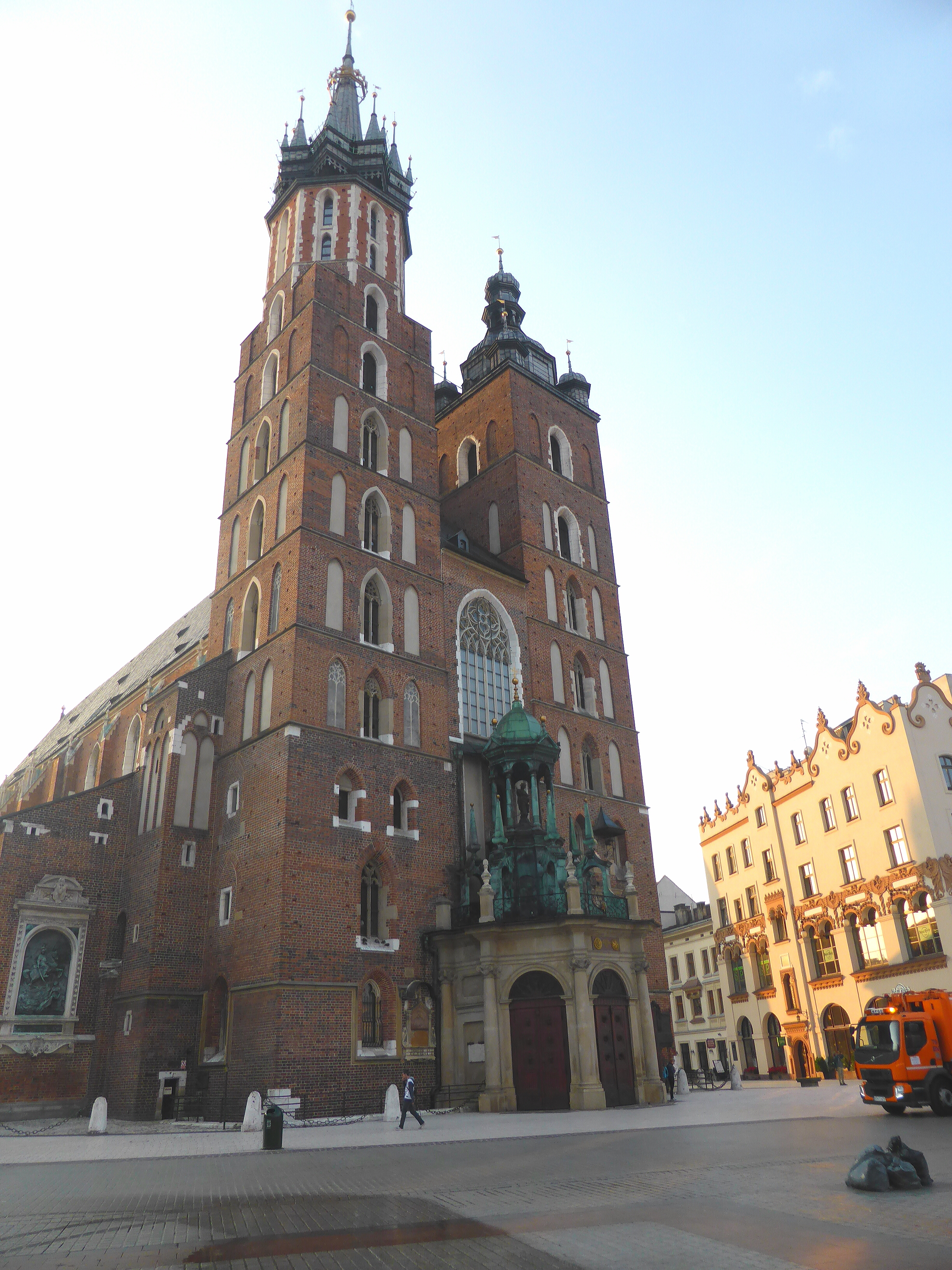 Hardlopen in Krakau, trompetgeschal uit de Mariakerk