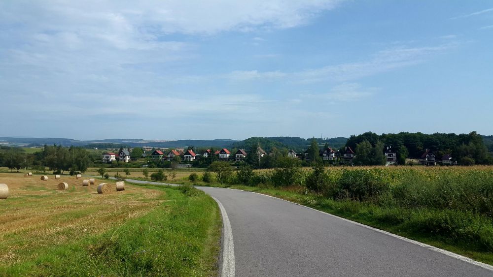 Hardlopen in Tsjechie - rij huisjes