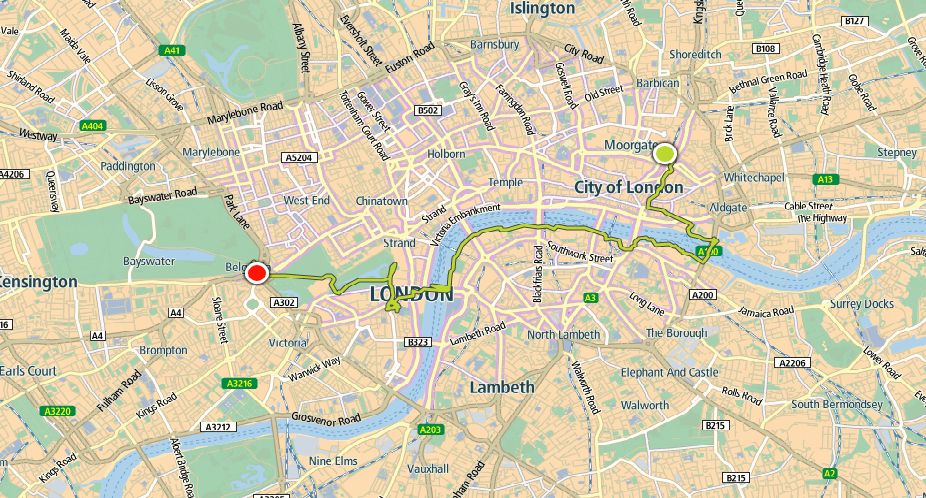 Hardlopen in Londen - route