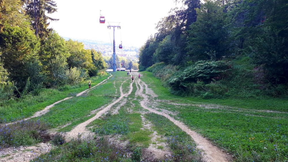 Hardlopen in Pohorje - rennen op de skipiste