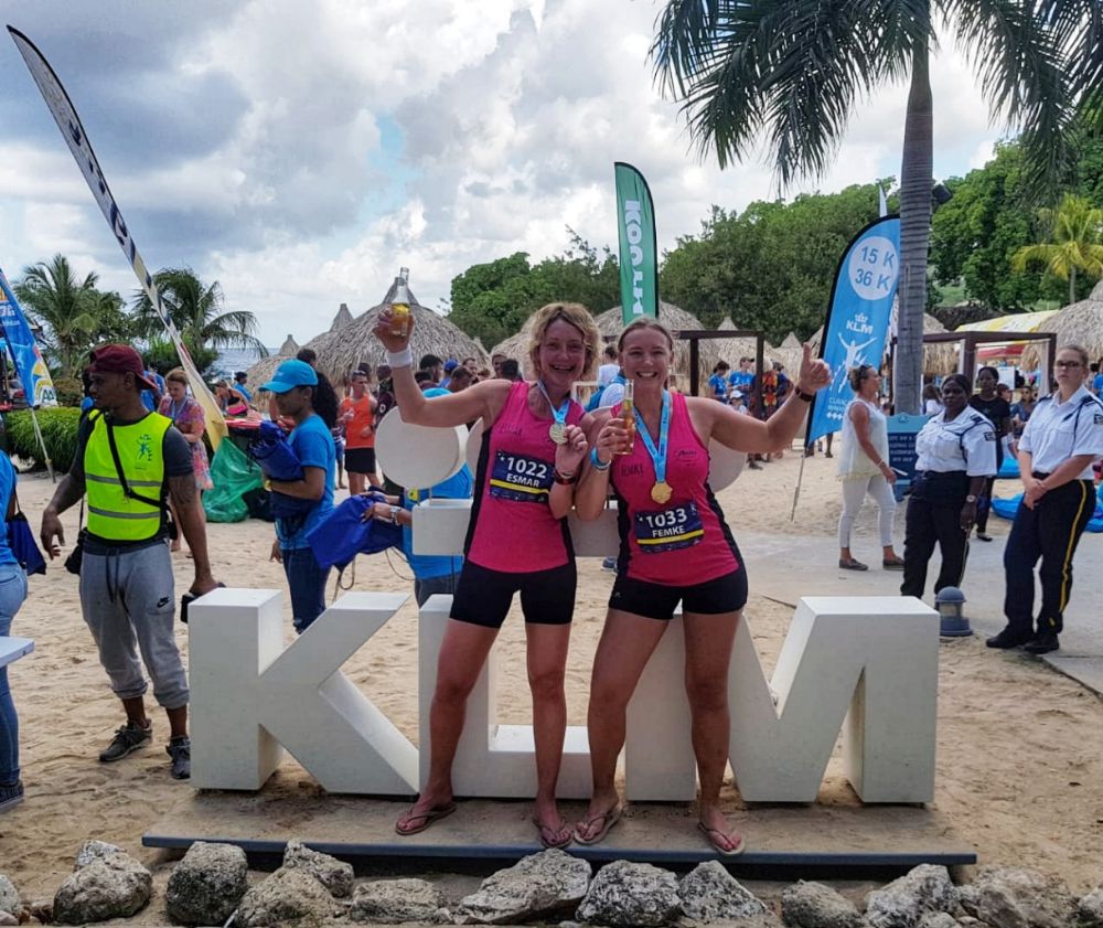 Halve marathon van Curaçao - samen met Femke