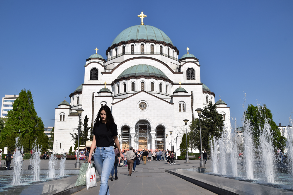 De orthodoxe kerk in Belgrado